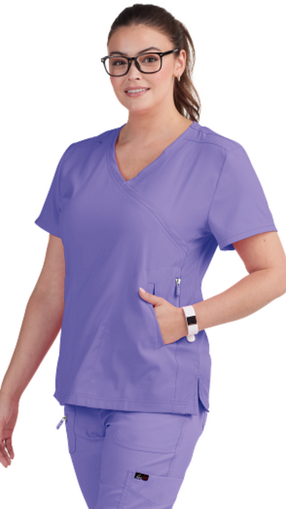 Polera Clínica Mujer 316 Koi Lite, color Lavanda - Uniformes Clínicos Sami