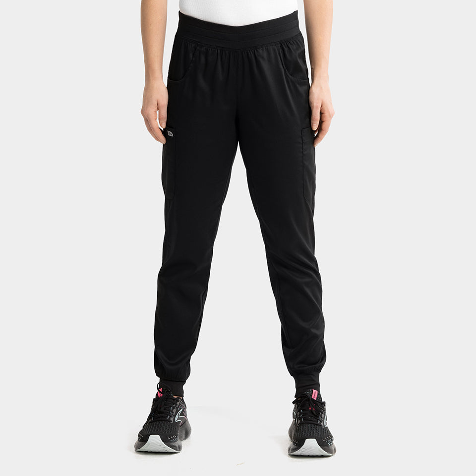 Pantalón Clínico Mujer Negro 6803 Jogger EDGE