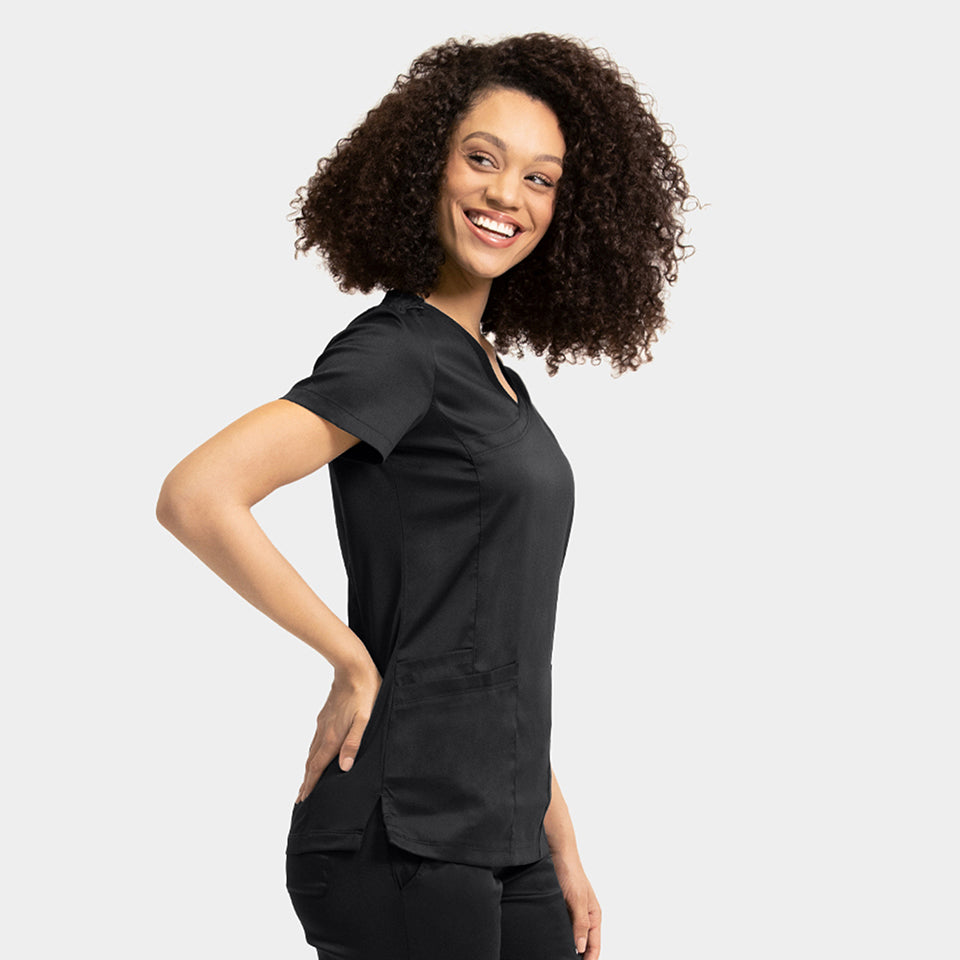 Polera Clínica Mujer Negro 2803 EDGE