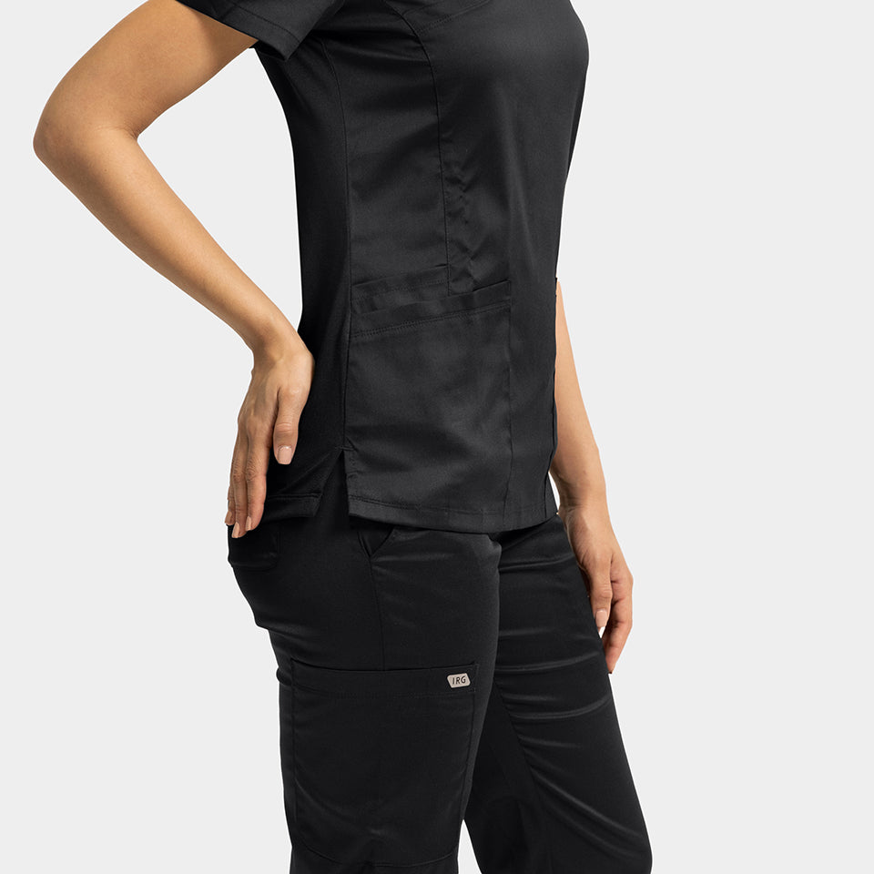 Polera Clínica Mujer Negro 2803 EDGE