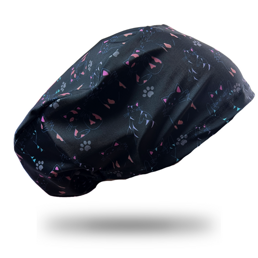 Gorro Clínico Mujer Lycra Gatitos