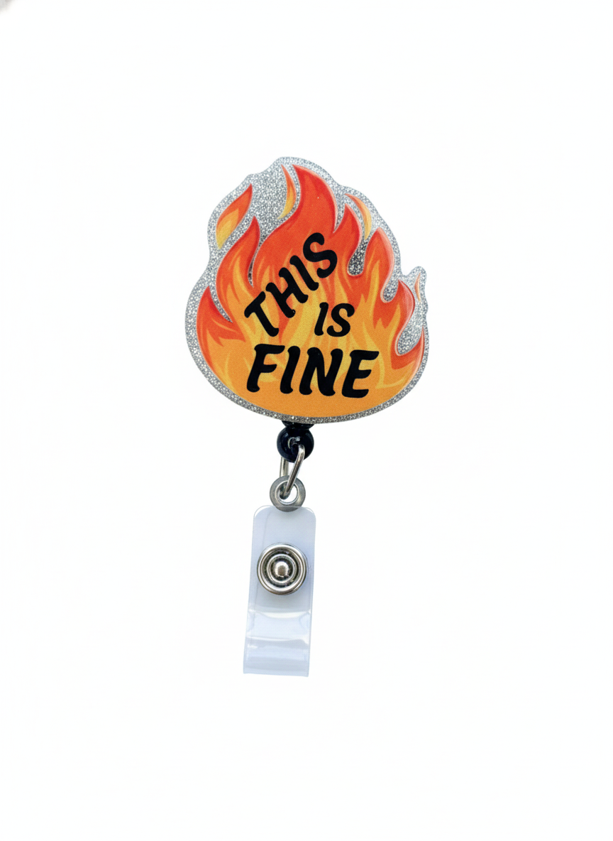 Porta credencial acrílico This Is Fire