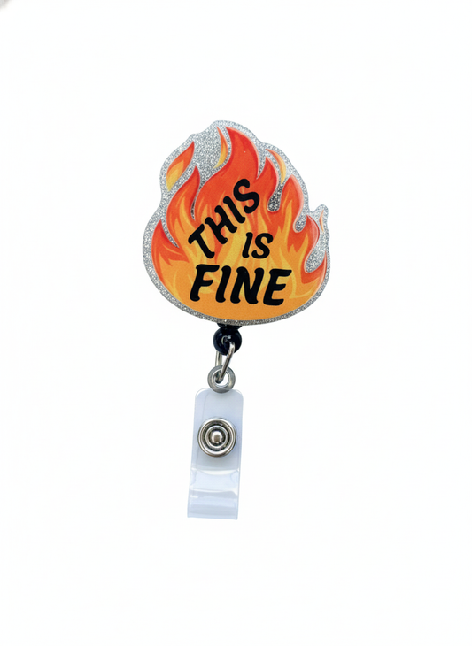 Porta credencial acrílico This Is Fire