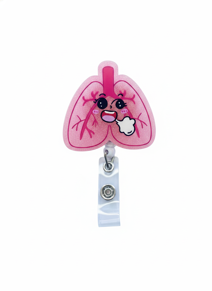 Porta credencial acrílico Pulmón suspiro