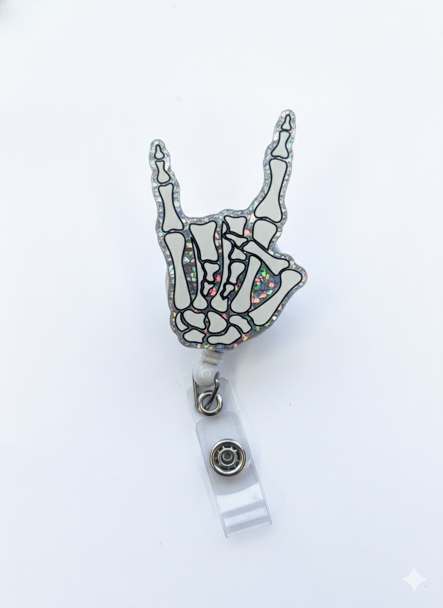 Porta credencial acrílico Mano Esqueleto