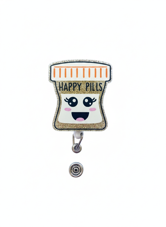 Porta credencial acrílico Happy Pills