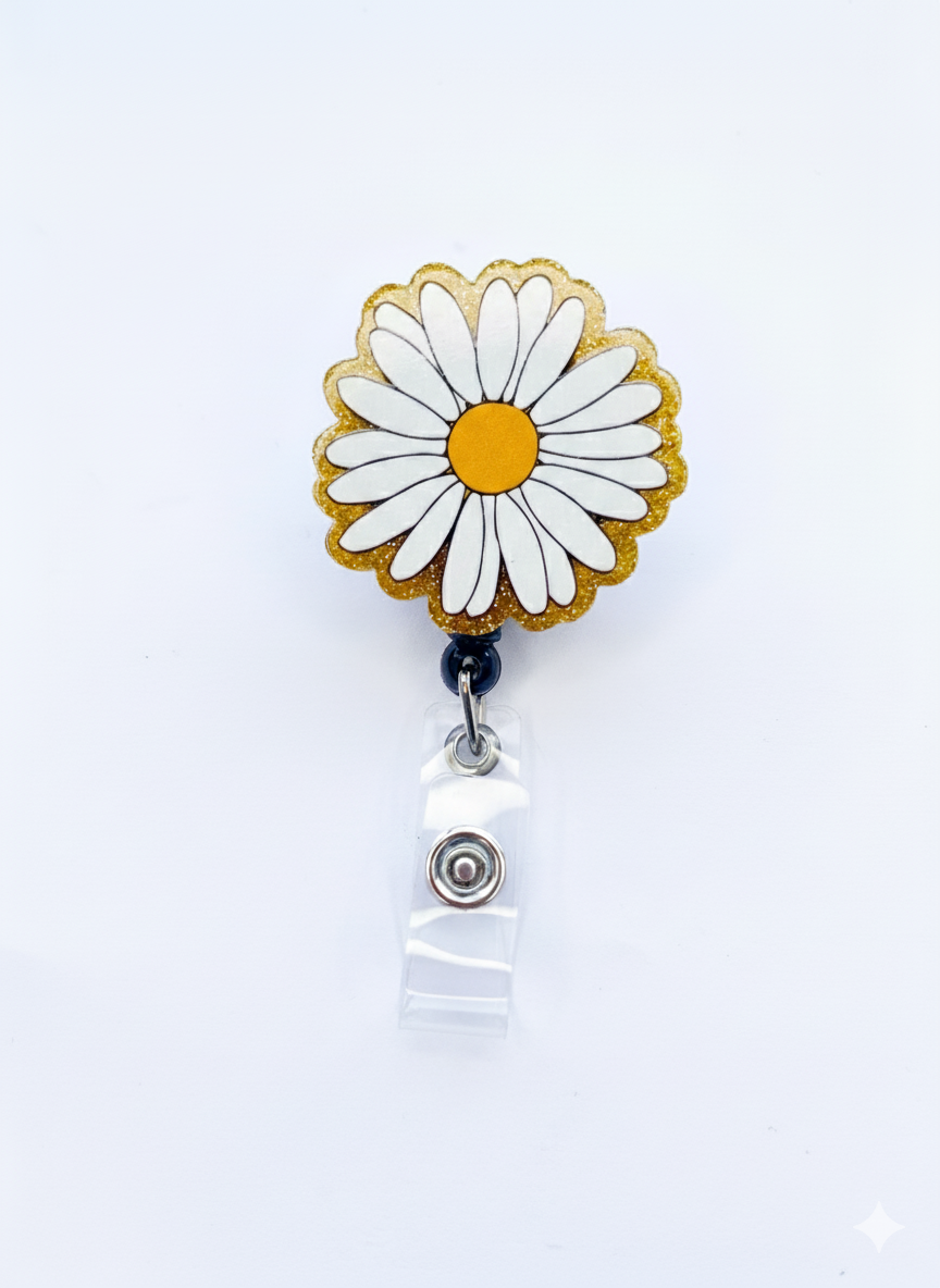 Porta credencial acrílico Girasol amarillo