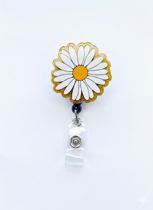 Porta credencial acrílico Girasol amarillo