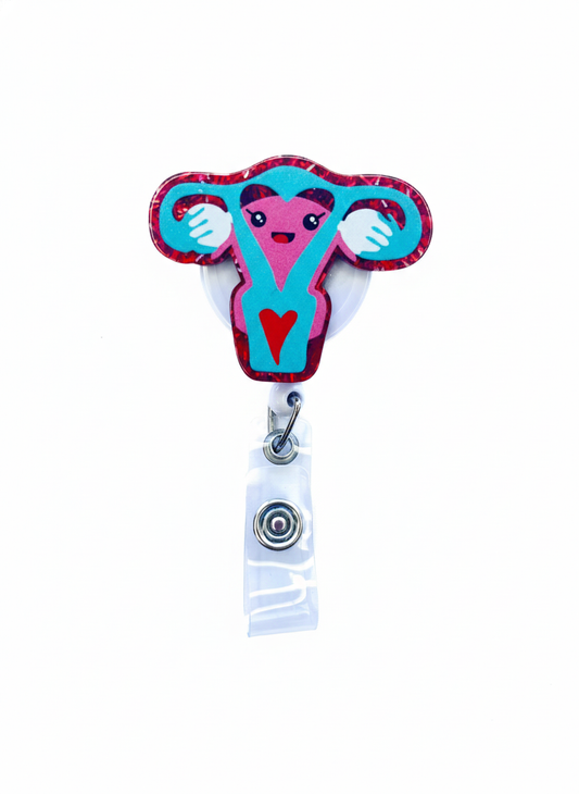 Porta credencial acrílico Útero Celeste