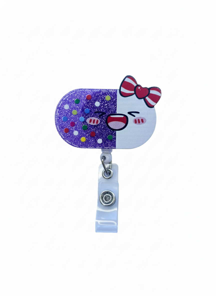 Porta credencial acrílico Pill Grape