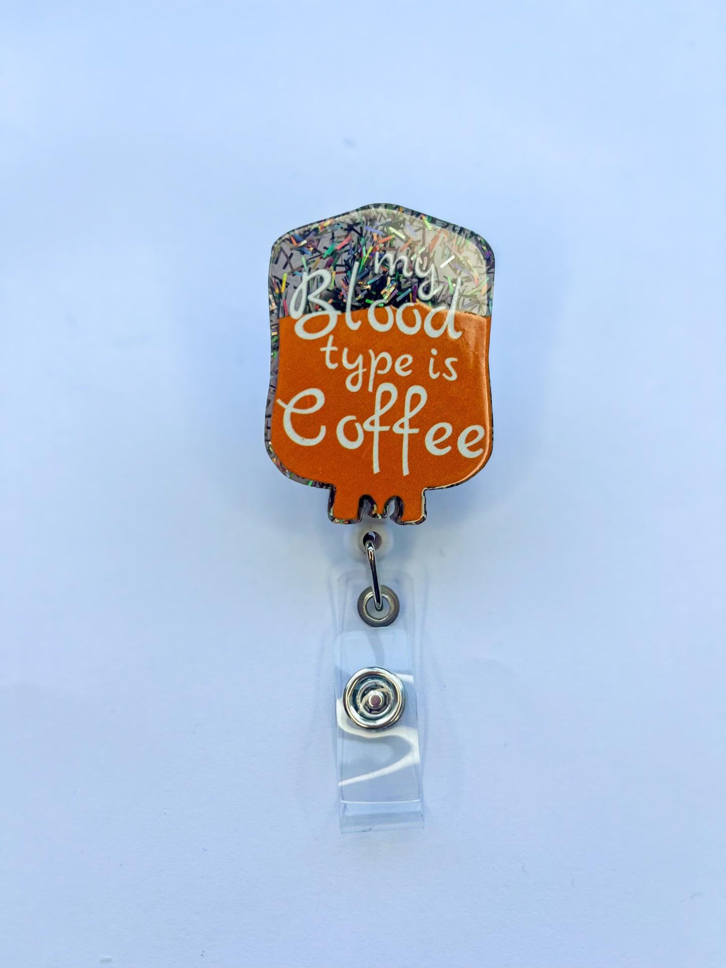Porta credencial acrílico My Blood Type is Coffe