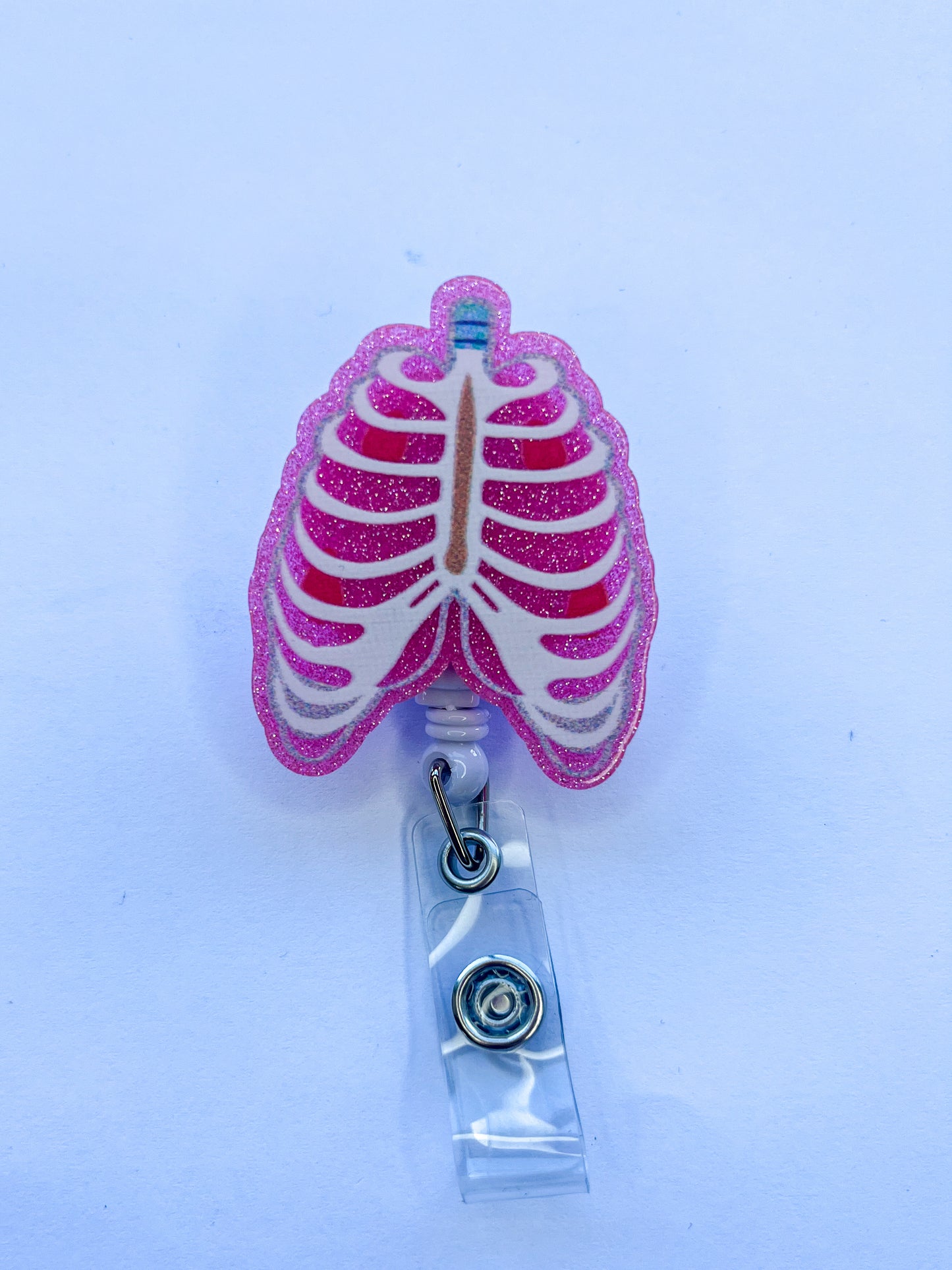 Porta credencial acrílico Torax RX rosa