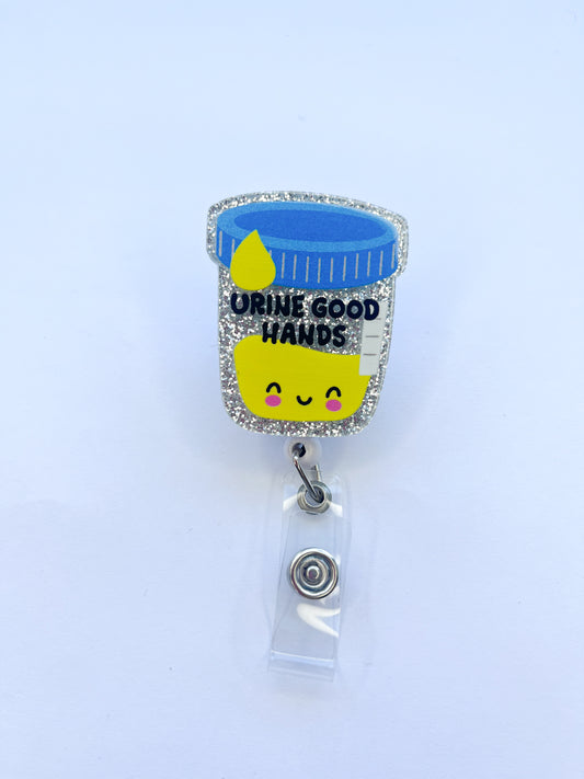 Porta credencial acrílico Urine Good Hands
