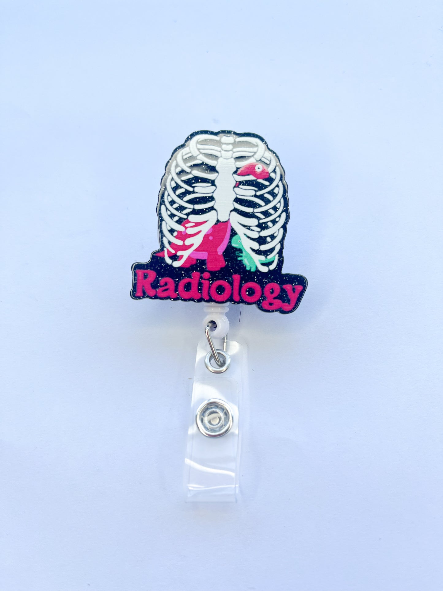Porta credencial acrílico Tórax Negro Radiology