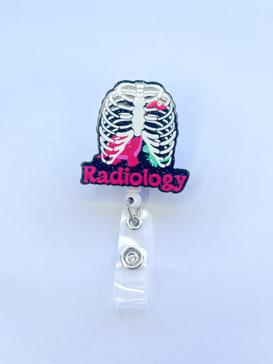 Porta credencial acrílico Tórax Negro Radiology
