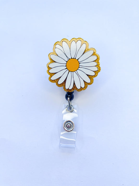 Porta credencial acrílico Girasol amarillo
