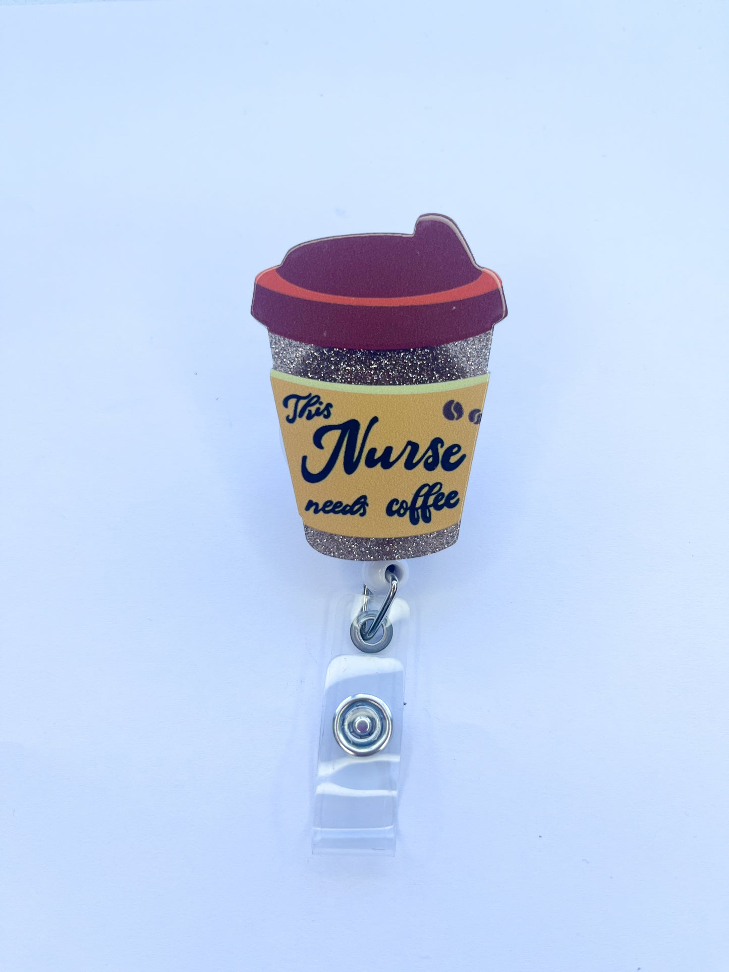 Porta credencial acrílico This Nurse Need Coffe
