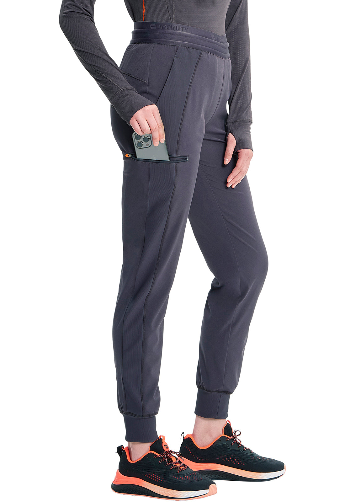 Pantalón Clinico Mujer Jogger IN122a Gris PWT Infinity GNR8 cherokee