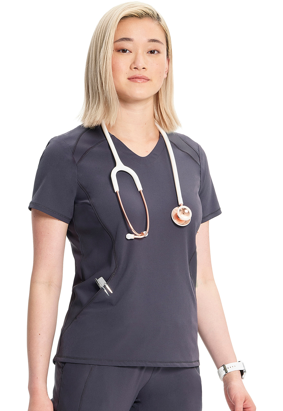 Polera Clinica Mujer IN620a Gris PWT Infinity GNR8 Cherokee