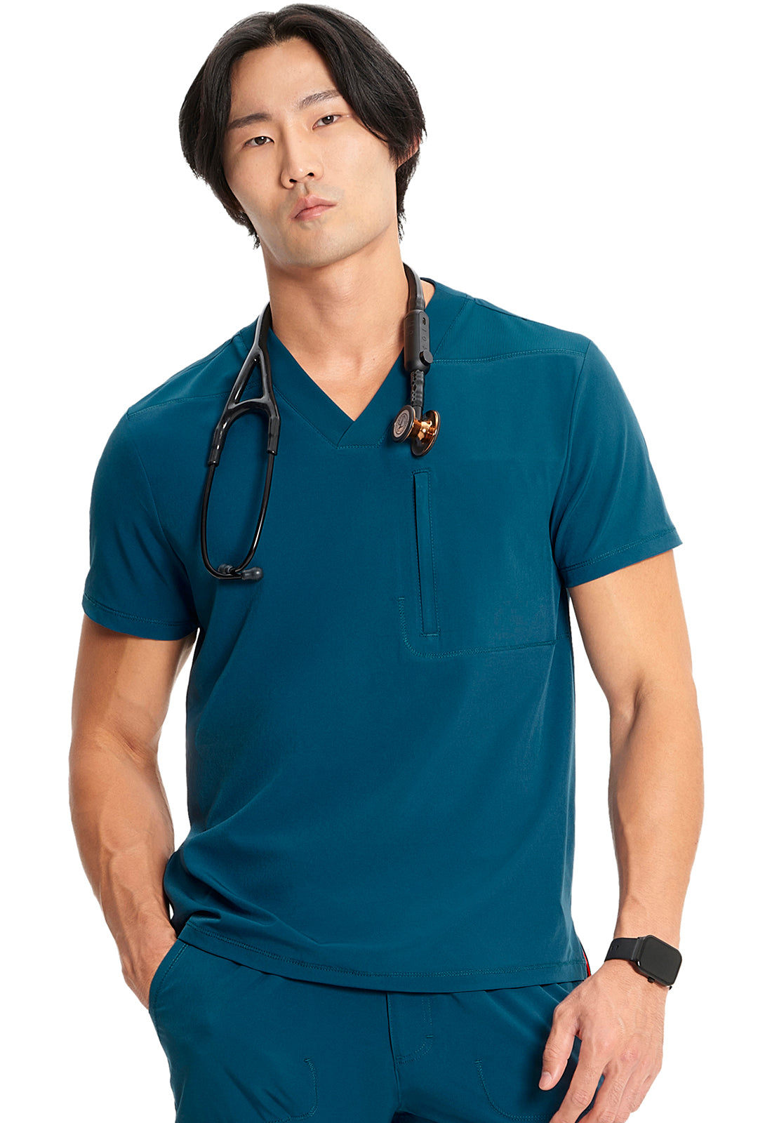 Polera Clinica Hombre IN700a Caribean Petroleo CAPS GNR8 Infinity Cherokee