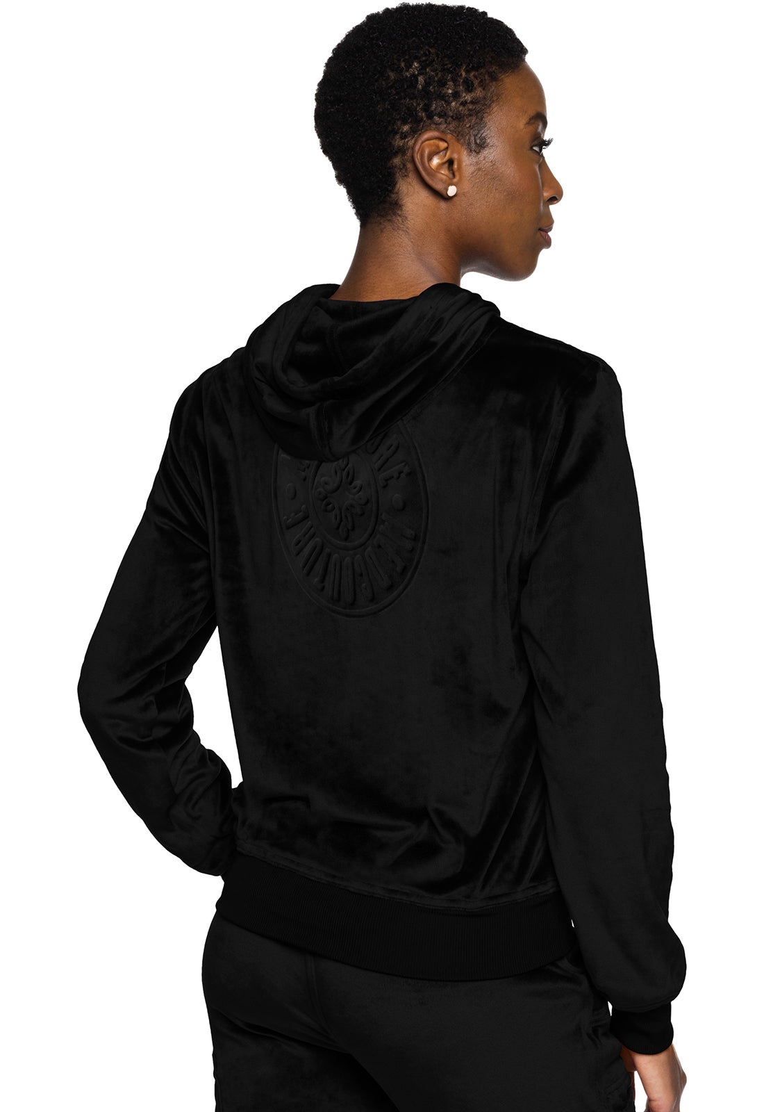 Polerón Clínico Mujer Negro MC317 Medcouture
