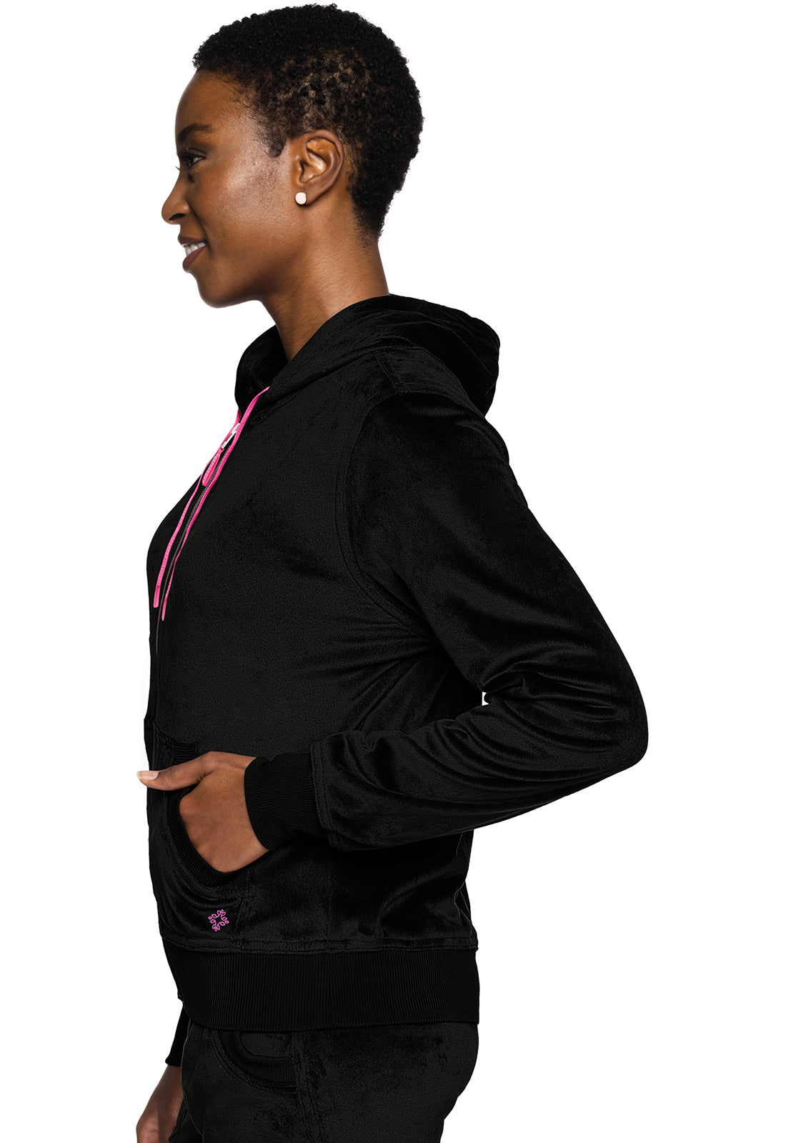 Polerón Clínico Mujer Negro MC317 Medcouture