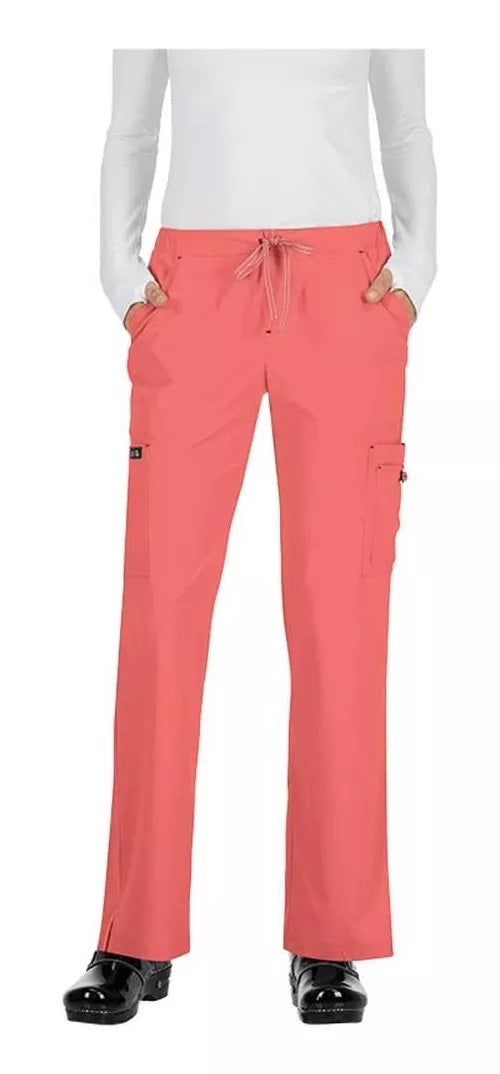 Pantalón Clínico Mujer 731 Koi Lite, color Coral - Uniformes Clínicos Sami