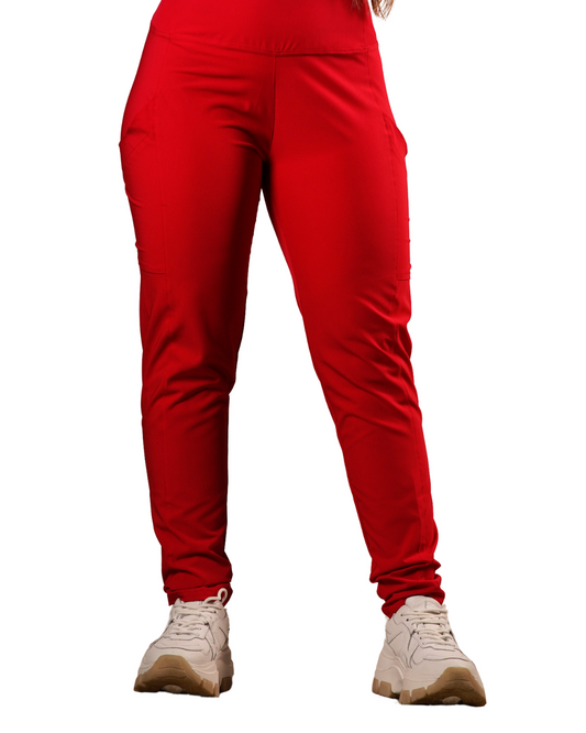 Pantalón clínico antifluido Mujer 5022 Rojo Antifluido Valere Flex