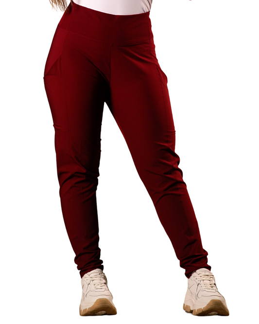 Pantalón clínico antifluido Mujer 5022 Vino Antifluido Valere Flex