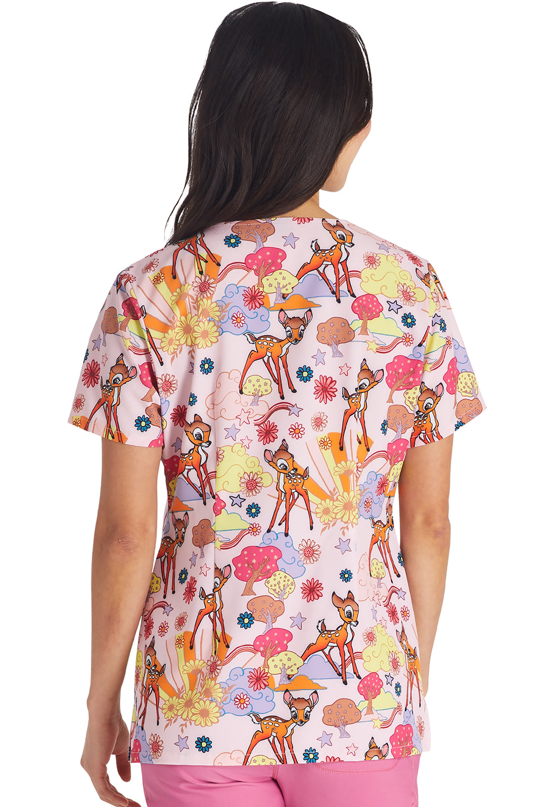 Polera Clínica Disney Mujer BAGC Estampado Bambi Pink Tooniforms