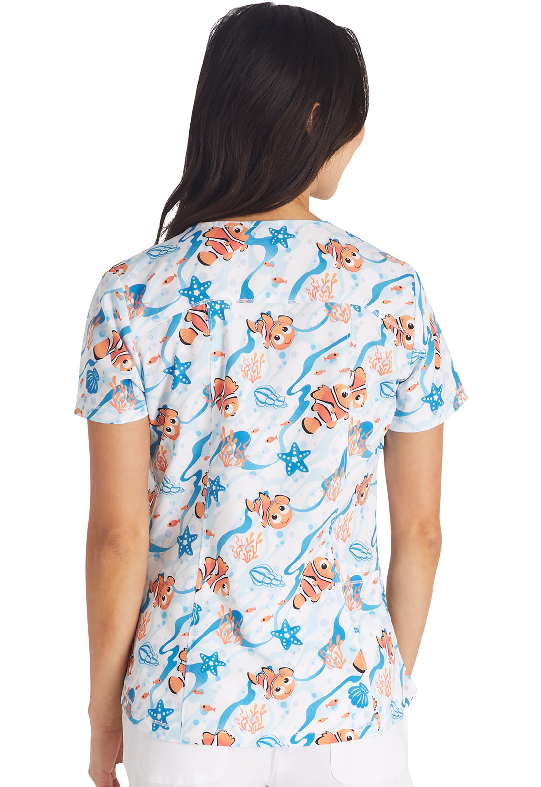 Polera Clínica Disney Mujer FNCO Estampado Nemo Sea Tooniforms