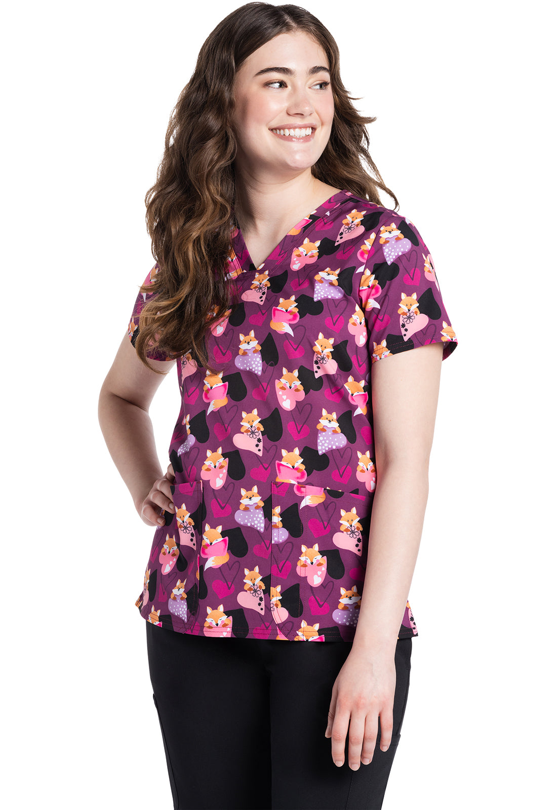 Polera Clínica Estampada Mujer TALV Zorrito Love Cherokee
