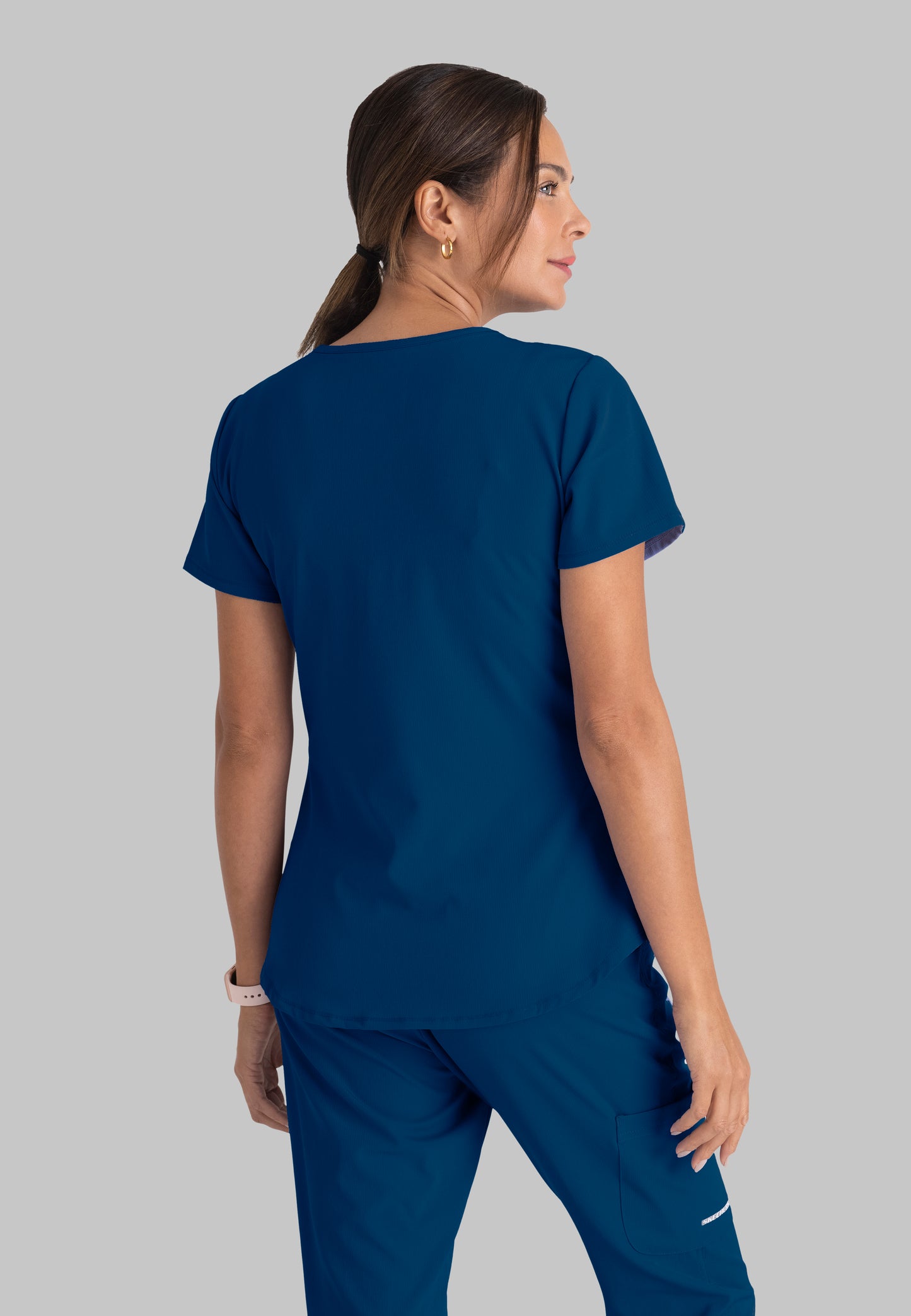 Polera Clínica Mujer Sk101 Azul marino Skechers