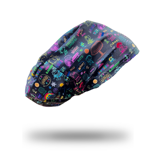Gorro Clínico Lycra Mujer Snoopy Neón