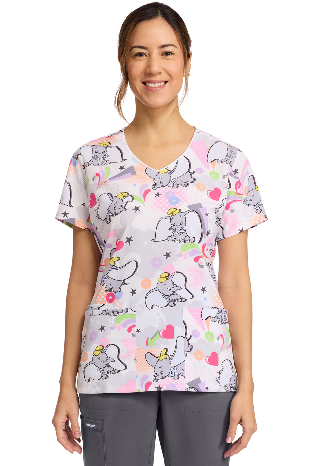 Polera Clínica Mujer Estampada TF614 DUSK Tooniforms