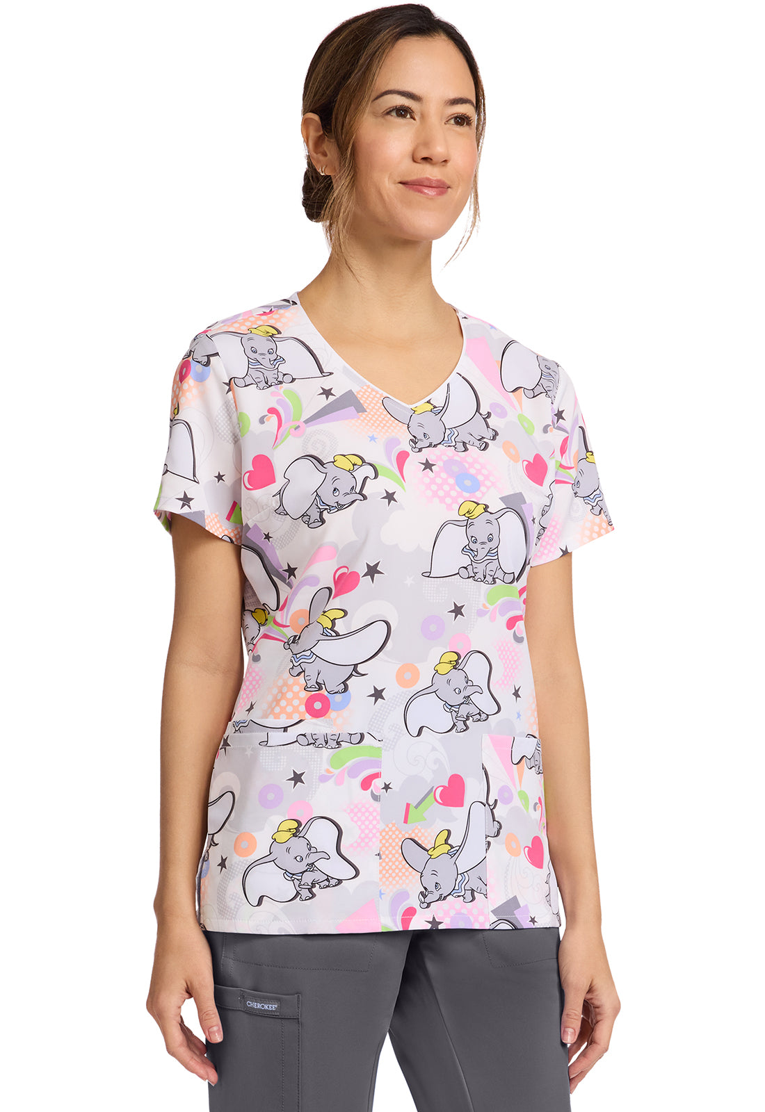 Polera Clínica Mujer Estampada TF614 DUSK Tooniforms