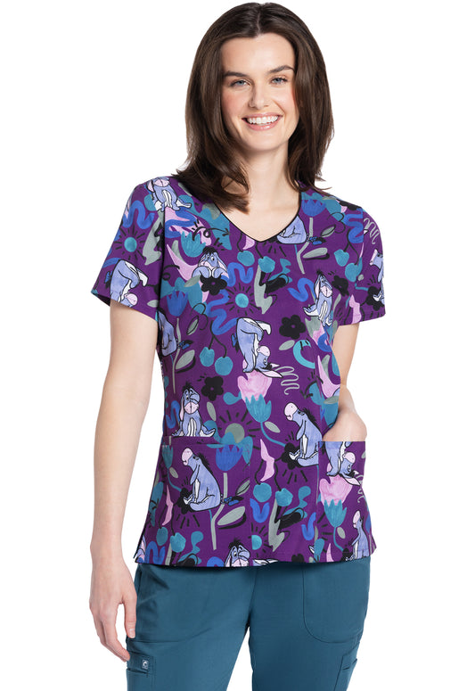 Polera Clínica Mujer Estampada TF614 PHLD Doodle Donkey Tooniforms