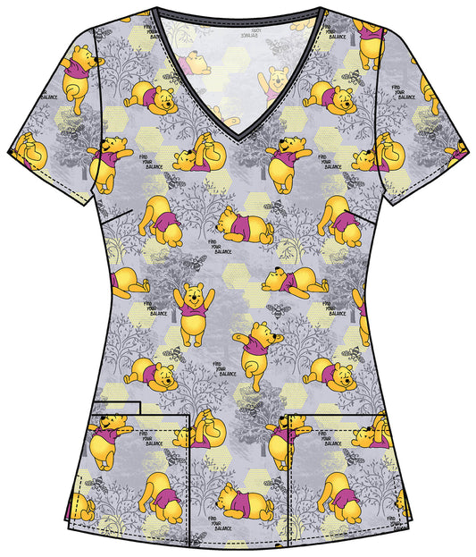 Polera Clínica Mujer Estampada TF614 PHPY WINNIE POOH Tooniforms