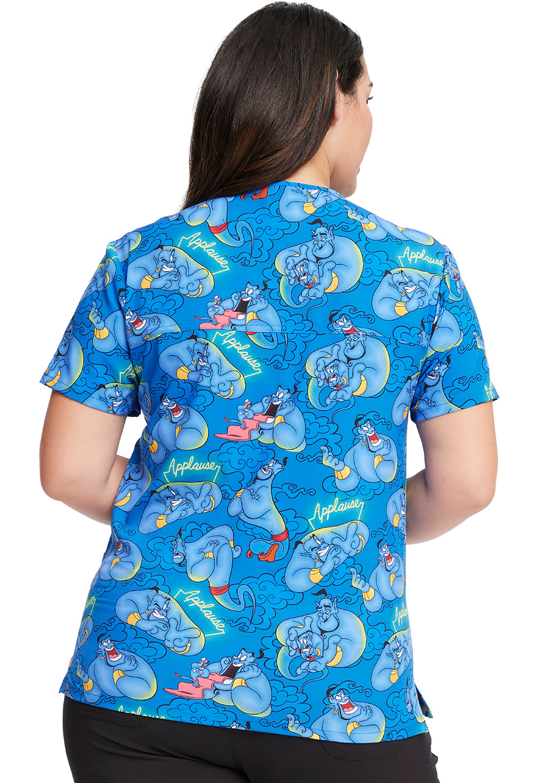 Polera Clínica Disney Mujer y Hombre TF687 ADPP Estampado Aladdin Tooniforms