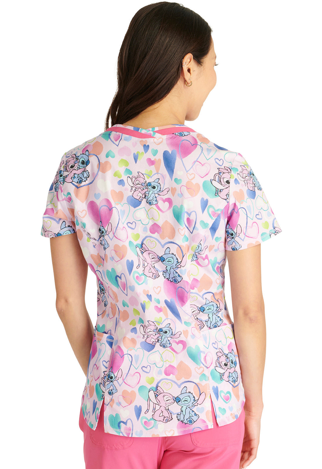 Polera Clínica Disney Mujer TF769 LHAF Estampado Stich Tooniforms