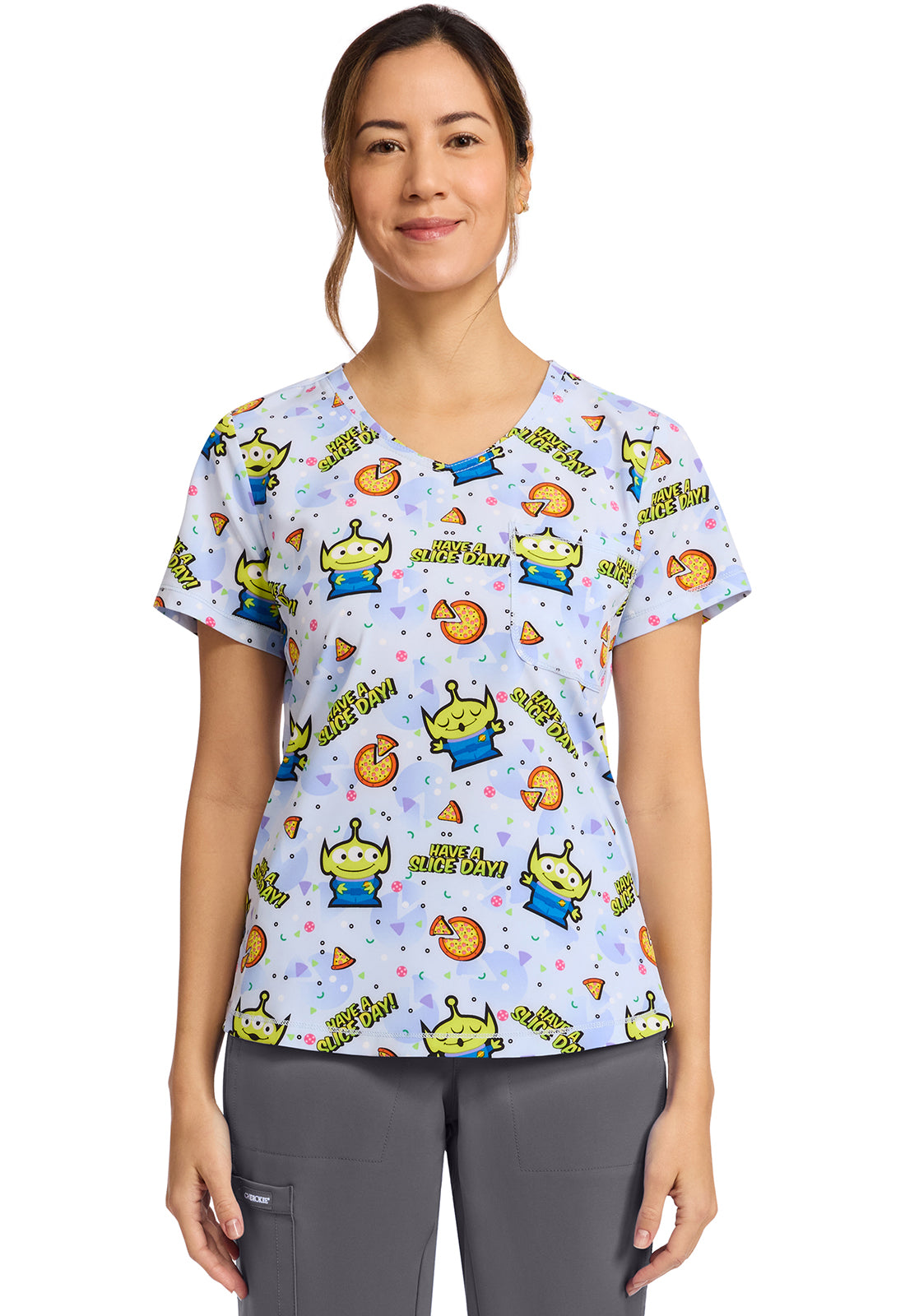 Polera Clínica Mujer Estampada TF786 TSHA Tooniforms