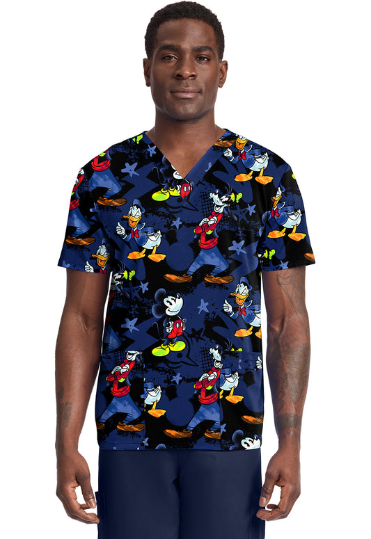 Polera Clínica Hombre Estampada TF788 MKZB Tooniforms