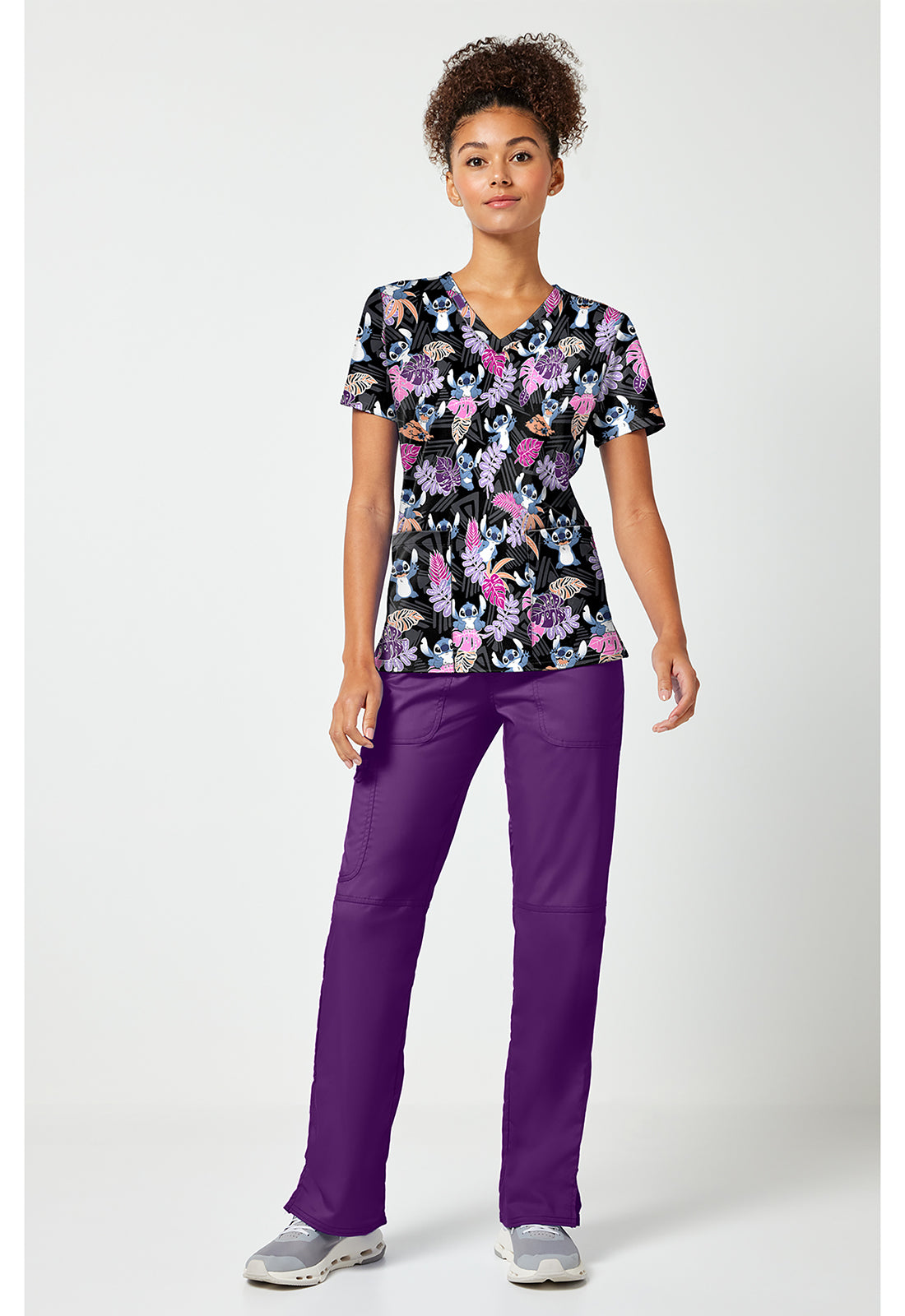 Polera clínica mujer estampada TF796 LHIB Tooniforms