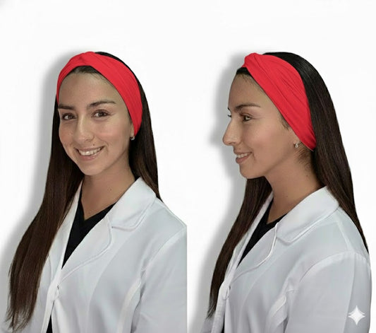 Cintillo Gorro 2 en 1 Clínico Mujer Rojo Cereza