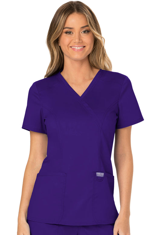 Polera Clínica Mujer Morado Grape WW610 Cherokee Workwear revolution