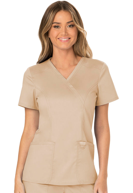 Polera Clínica Mujer Beige WW610 Cherokee Workwear revolution