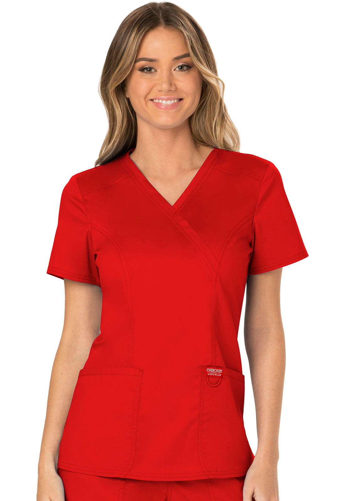 Polera Clínica Mujer Rojo WW610 Cherokee Workwear revolution