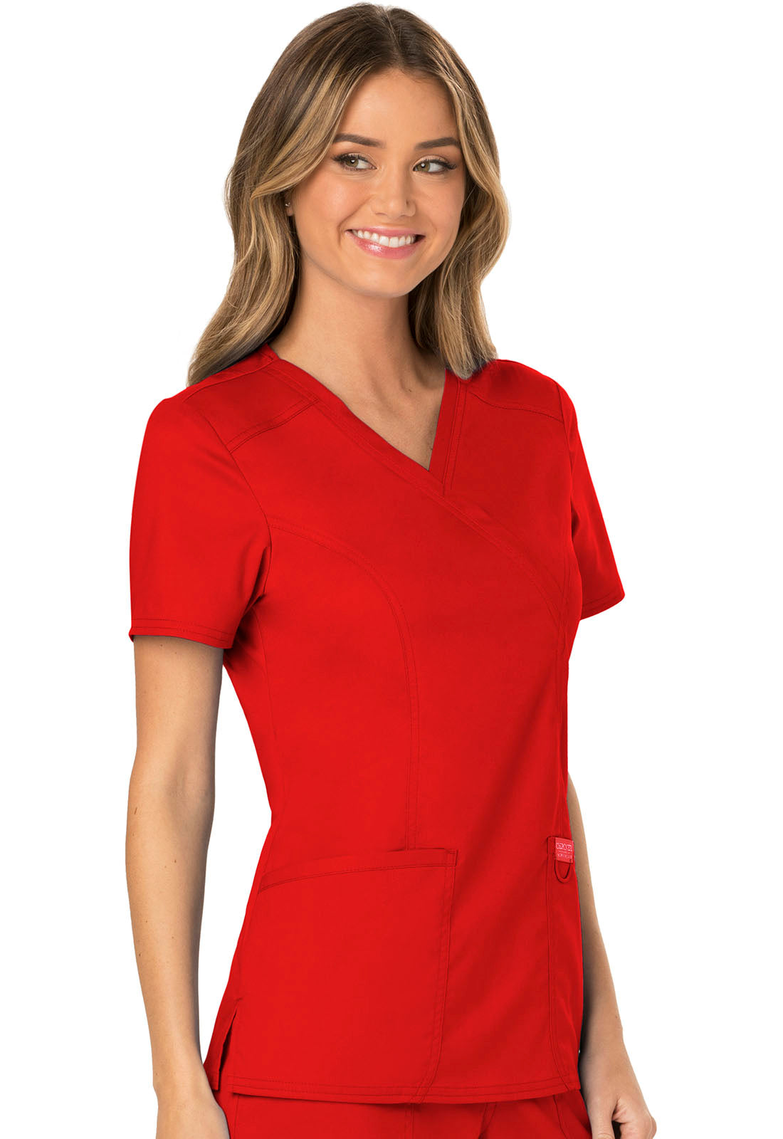 Polera Clínica Mujer Rojo WW610 Cherokee Workwear revolution