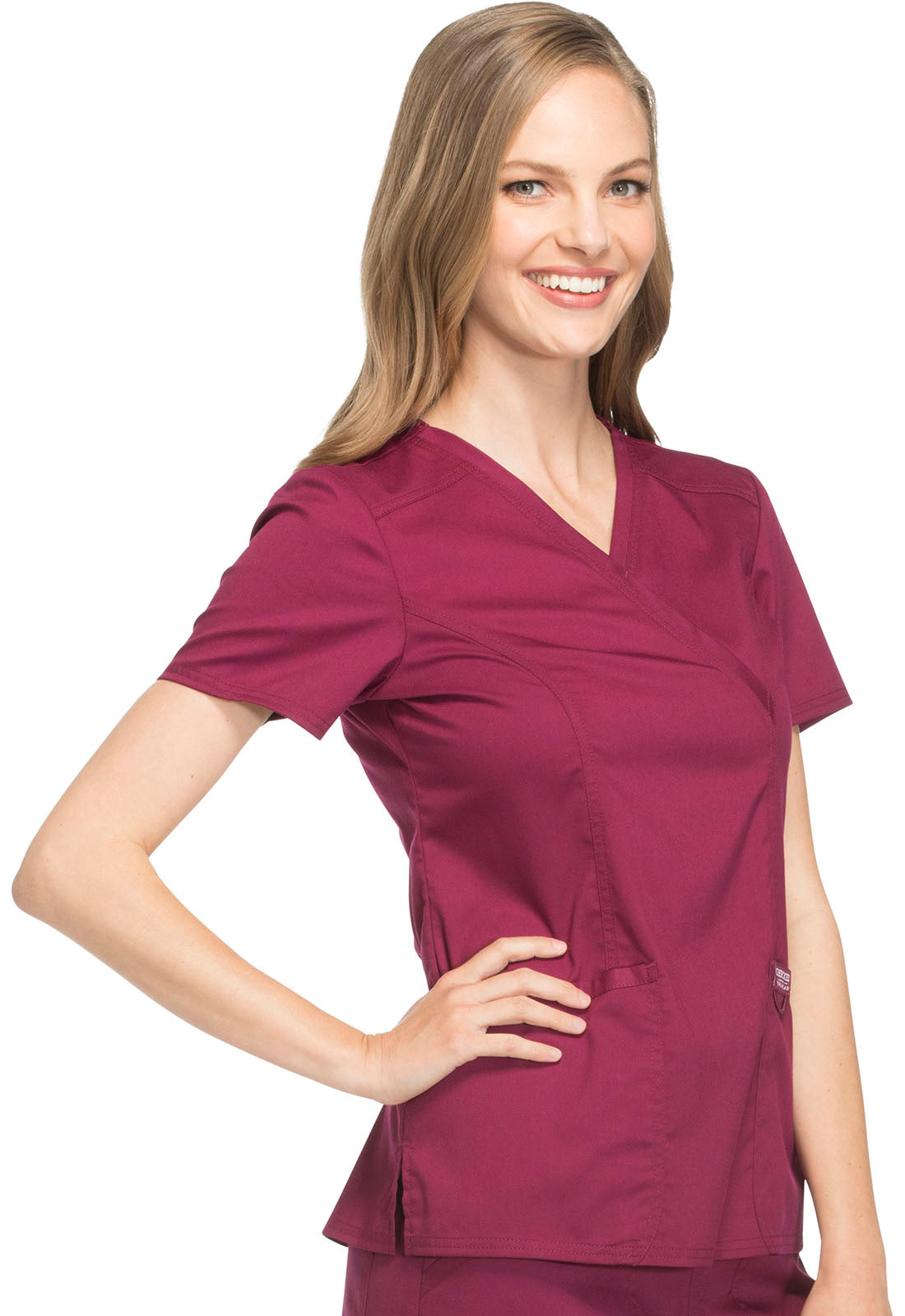 Polera Clínica Mujer Burdeo WW610 Cherokee Workwear revolution