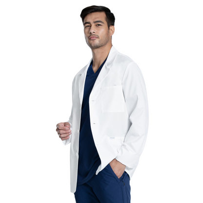 Bata clínica hombre Cherokee Blanca CK401, detalle 2 - Uniformes Clínicos Sami